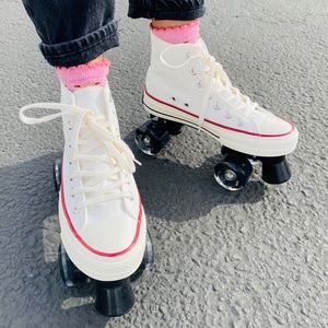 Brand New Women's White Quad Roller Skates